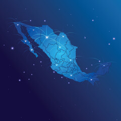 Mexico map internet network