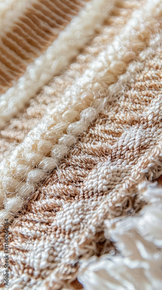 Aufkleber Close-Up of Textured Fabric with Intricate Weave Patterns