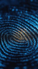Abstract Blue Glitter Pattern in Spiral Shape with Shimmering Effect
