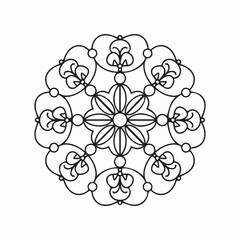 simple mandala art, Design for wallpaper Paint shirt and tile Sticker Design, vector
