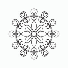 simple mandala art, Design for wallpaper Paint shirt and tile Sticker Design, vector