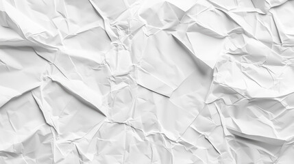 Obraz premium Wrinkled White Paper Surface in High Detail, Perfect for Creative Textures