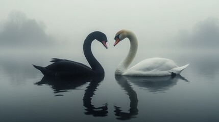 Fototapeta premium Swan Lake Romance
