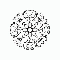 simple mandala art, Design for wallpaper Paint shirt and tile Sticker Design, vector