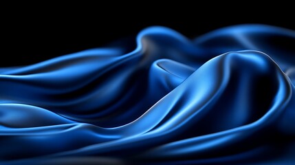 Obraz premium Abstract Draped Blue Silk Fabric Texture