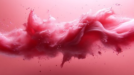 Abstract Pink Fluid Explosion Artistic Wave Design