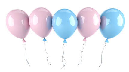 Pink and Blue Balloons for a Celebration