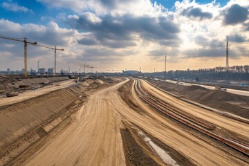 Highway Under Construction, Modern Infrastructure Development