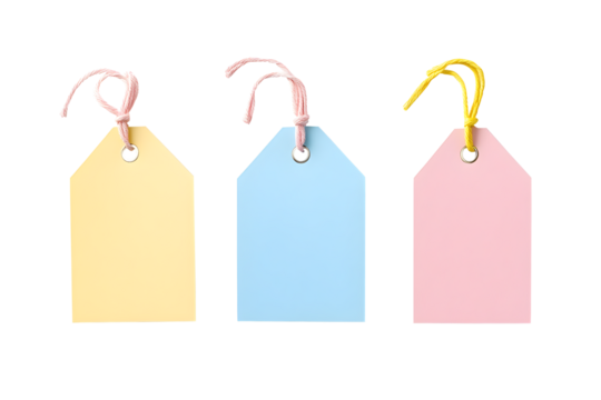 set price paper tag on transparent background