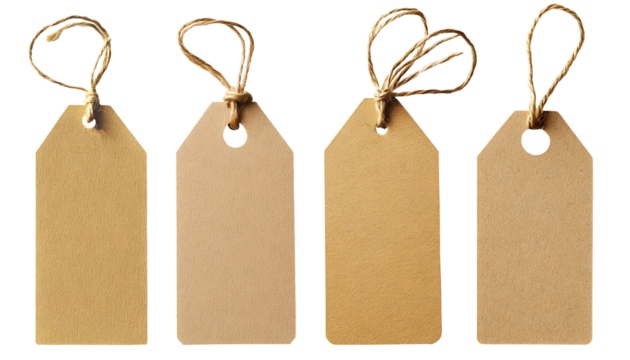 set price paper tag on transparent background