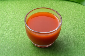 Vibrant Red Juice in a Glass Bowl - A Healthy and Refreshing Drink