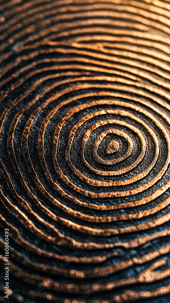 Poster Detailed Close-Up of Circular Patterns in Textured Surface