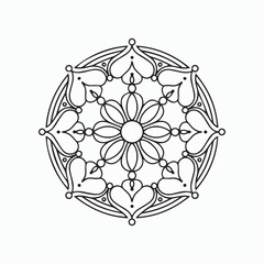 simple mandala art, Design for wallpaper Paint shirt and tile Sticker Design, vector
