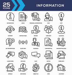 Information  Line Icon Collection