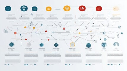Six Sigma DMAIC Improvement process in an Infographic template with icons