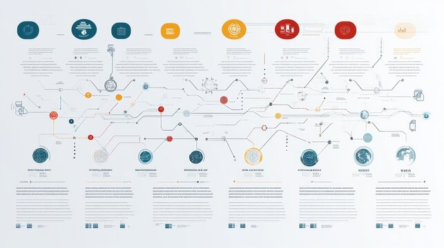 Six Sigma DMAIC Improvement process in an Infographic template with icons