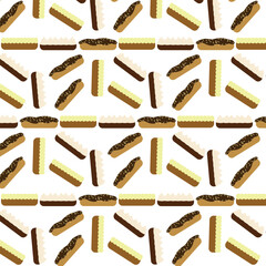 Choux Pastry Seamless Pattern with Transparent Background (Release the mask, Drag to the Swatches, Edit pattern, Tick (Size Tile to Art)