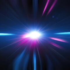 Cosmic explosion, vibrant energy burst, radiant light rays, deep space, swirling colors, blue and purple nebula, star formation, interstellar dust, celestial fireworks, dynamic motion blur, galactic c