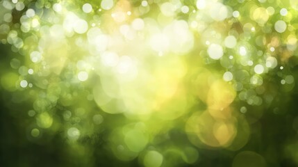 Obraz premium Soft Green Bokeh Background with Abstract Light Effects and Glow