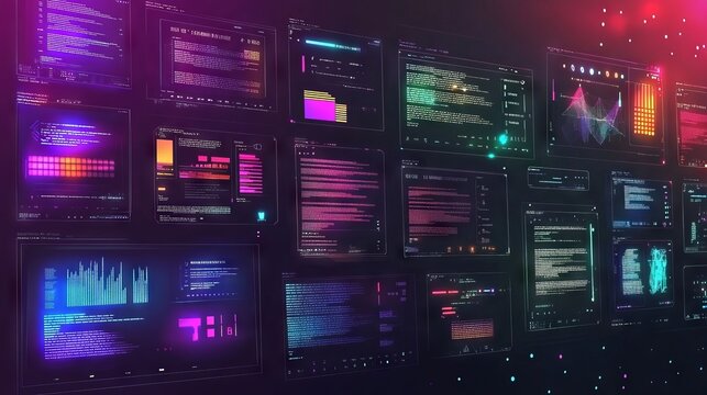 Programming paradigms word concepts blue banner. Program code. Infographics with editable icons on color background. Isolated typography. Vector illustration with text. Arial-Black font used