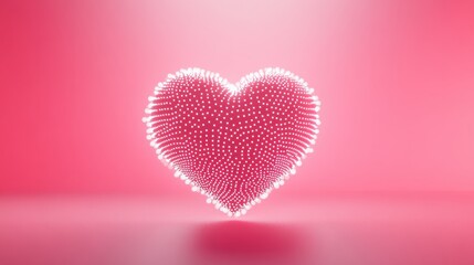 Fototapeta premium 3d pink hearts,Valentine's Day or wedding,pink heart y2k style isolated on white background,Love concept,romantic,Holiday celebration.