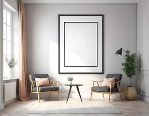 Modern Living Room Interior Design With Two Armchairs