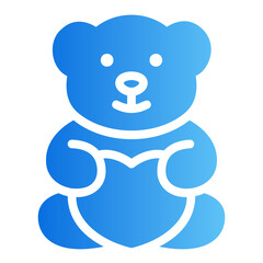 teddy bear Gradient icon