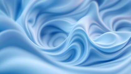 Obraz premium Abstract 3d blue fluid twisted wavy glass morphism. Design visual elements for background, wallpaper, banner, cover, poster or header. Blue fluid twisted wavy glass morphism. Abstract modern wavy