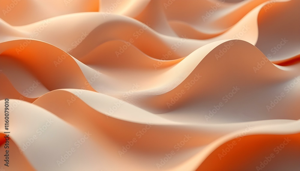 Poster abstract background with smooth lines in orange and beige colors. abstract watercolor painting with 