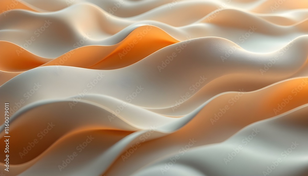 Poster abstract background with smooth lines in orange and beige colors. abstract watercolor painting with 