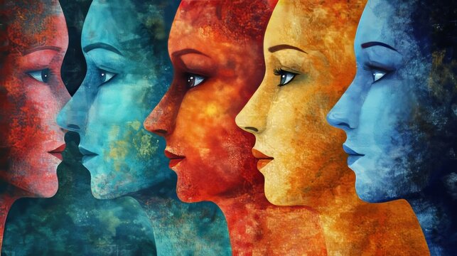 Five elements of emotional Intelligence with icons and description placeholder in an infographic template