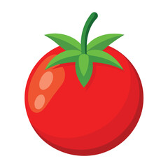 Cherry Tomato Vector Illustration Isolated on White Background with Detailed and Realistic Design