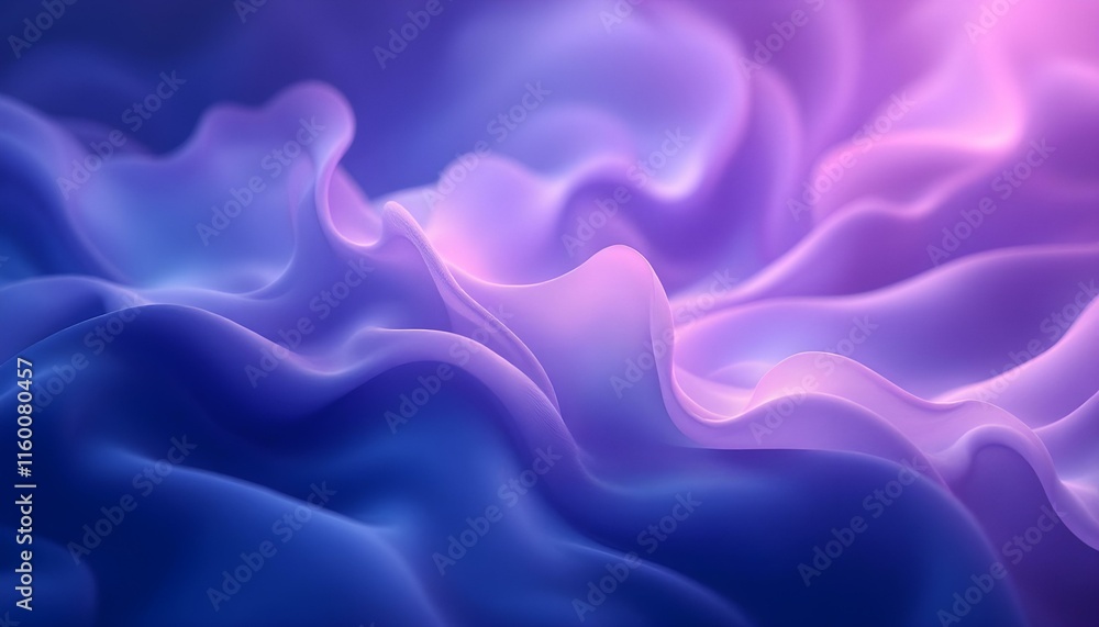 Poster Abstract gradient background. Ultraviolet glow on a dark abstract background. 3d rendering abstract background of colorful neon wavy lines glowing in the dark modern simple wallpaper design
