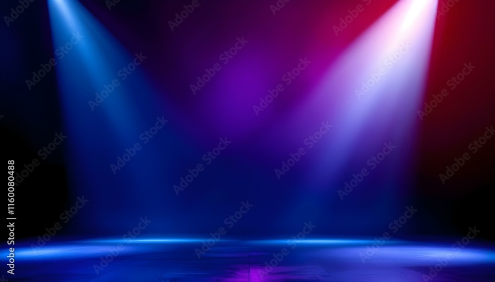 Poster Abstract gradient background. Ultraviolet glow on a dark abstract background. 3d rendering abstract background of colorful neon wavy lines glowing in the dark modern simple wallpaper design