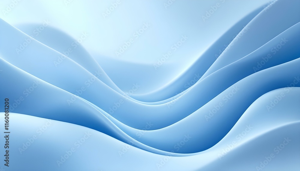 Fototapete abstract gradient light blue background with soft curves. abstract gradient flowing background. brig