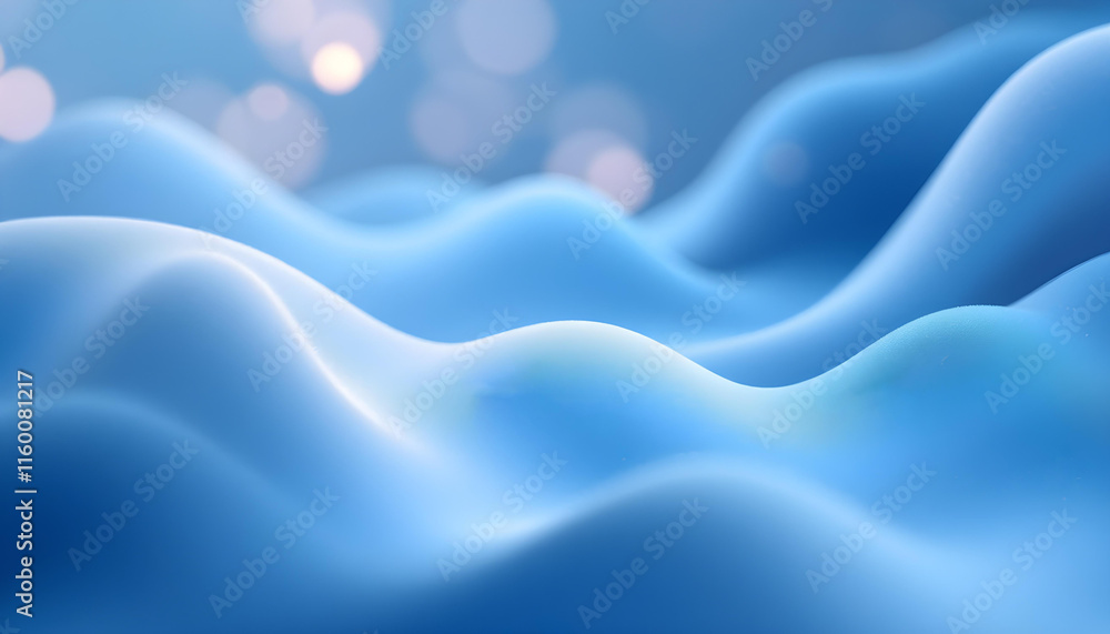 Fototapete abstract gradient light blue background with soft curves. abstract gradient flowing background. brig