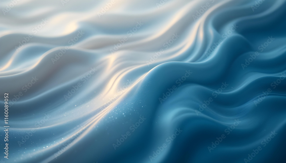 Fototapete Abstract beige wavy texture background with subtle speckles. Soft beige abstract texture with delicate speckles and flowing wave patterns resembling fabric folds. Elegant abstract wave of silky fabric