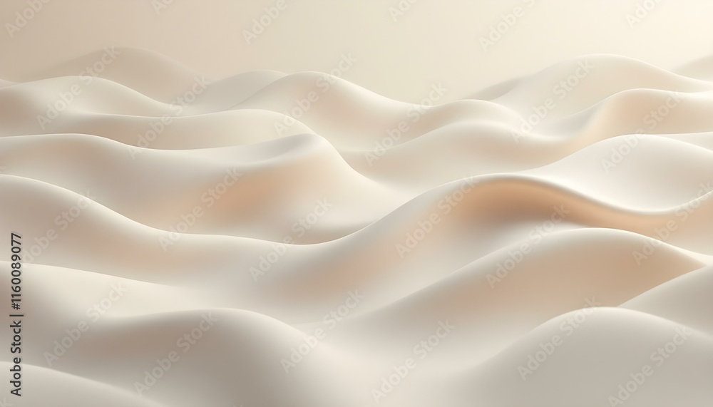 Fototapete Abstract beige wavy texture background with subtle speckles. Soft beige abstract texture with delicate speckles and flowing wave patterns resembling fabric folds. Elegant abstract wave of silky fabric