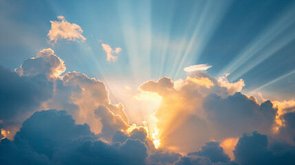 Sunrise Panorama of a Serene Sky with Cloud Formations