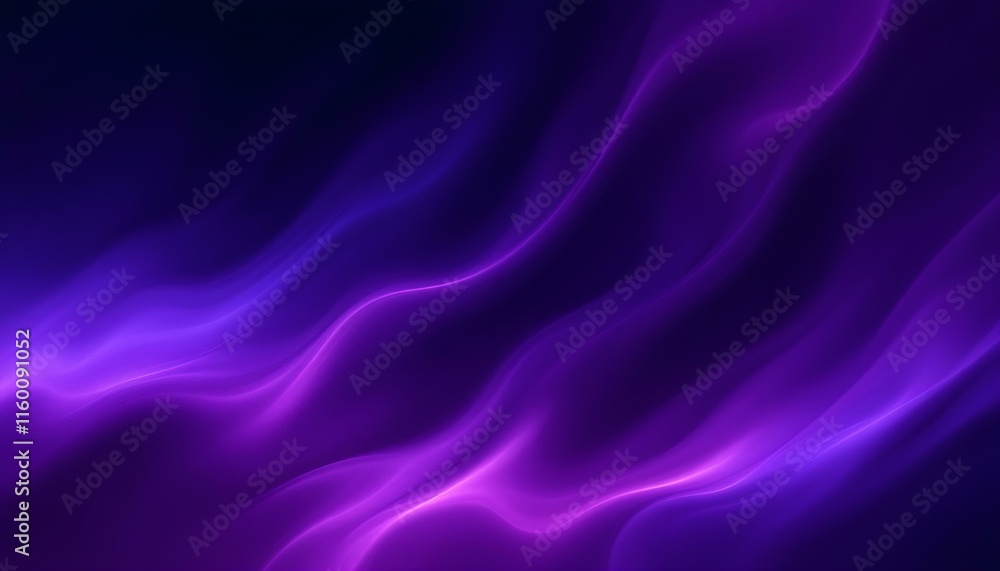 Fototapete Abstract gradient background. Ultraviolet glow on a dark abstract background. Empty wallpaper template. Abstract background with purple and blue color, shiny glossy design on curved surface