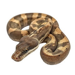 Obraz premium Angled view full body shot of an extremely perfect looking single Jamaican Boa animal isolated on a white transparent background