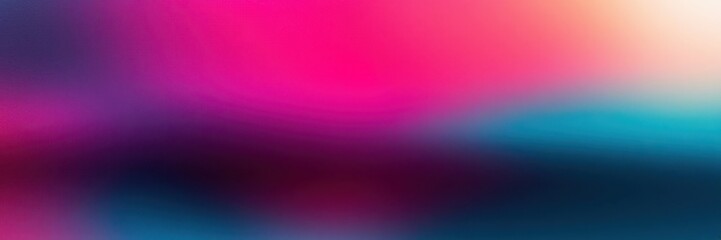 Abstract sunset, vibrant gradient, neon pink, electric blue, orange glow, horizon blur, minimalist landscape, digital art, smooth color transition, atmospheric, dreamy, surreal, wide panorama, etherea