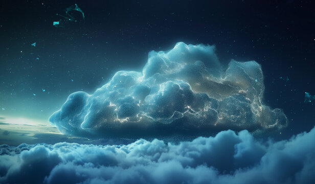Enchanting Cloud of Luminescent Data Points Hovering in Ether