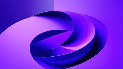 Abstract curves, vibrant purple hues, smooth gradients, glossy surfaces, minimalist composition, macro photography, geometric shapes, fluid forms, light and shadow play, futuristic design, ultra high 