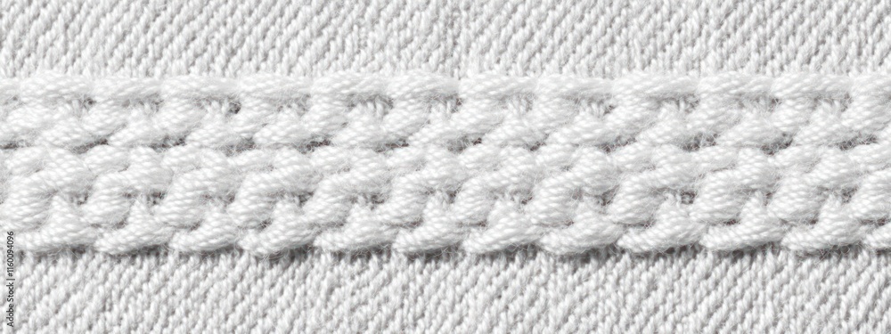 Poster close-up of white fabric with textured woven pattern.