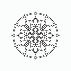 simple mandala art, Design for wallpaper Paint shirt and tile Sticker Design, vector