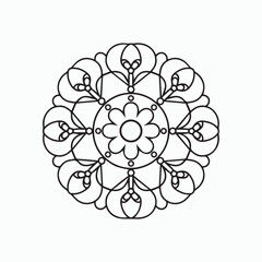 simple mandala art, Design for wallpaper Paint shirt and tile Sticker Design, vector