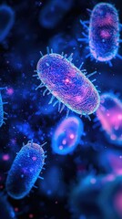 Colorful Microbial Life in a Digital Abstract Space Representation