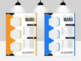 Food Manu Design, Food Flyer Design