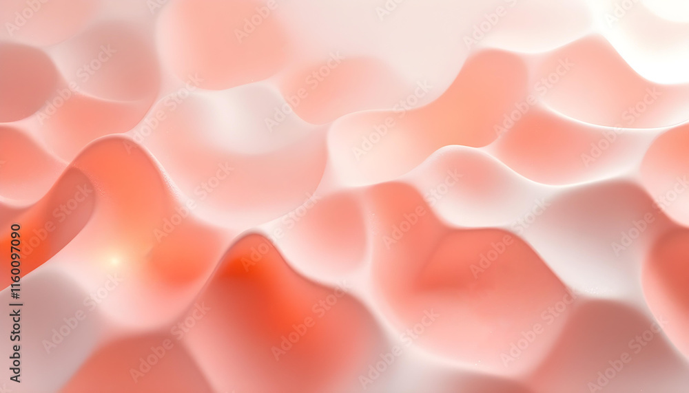 Poster Minimalistic abstract background with hexagonal lines and soft gradients in light tones. Interlocking hexagonal 3d illusion on a sleek, minimalistic abstract background with cool tones